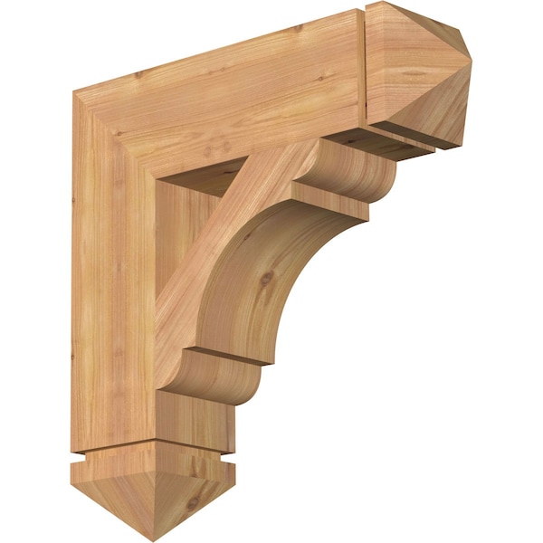 Ekena Millwork Olympic Arts & Crafts Smooth Bracket, Western Red Cedar, 5 1/2"W x 22"D x 22"H BKT06X22X22OLY03SWR - main